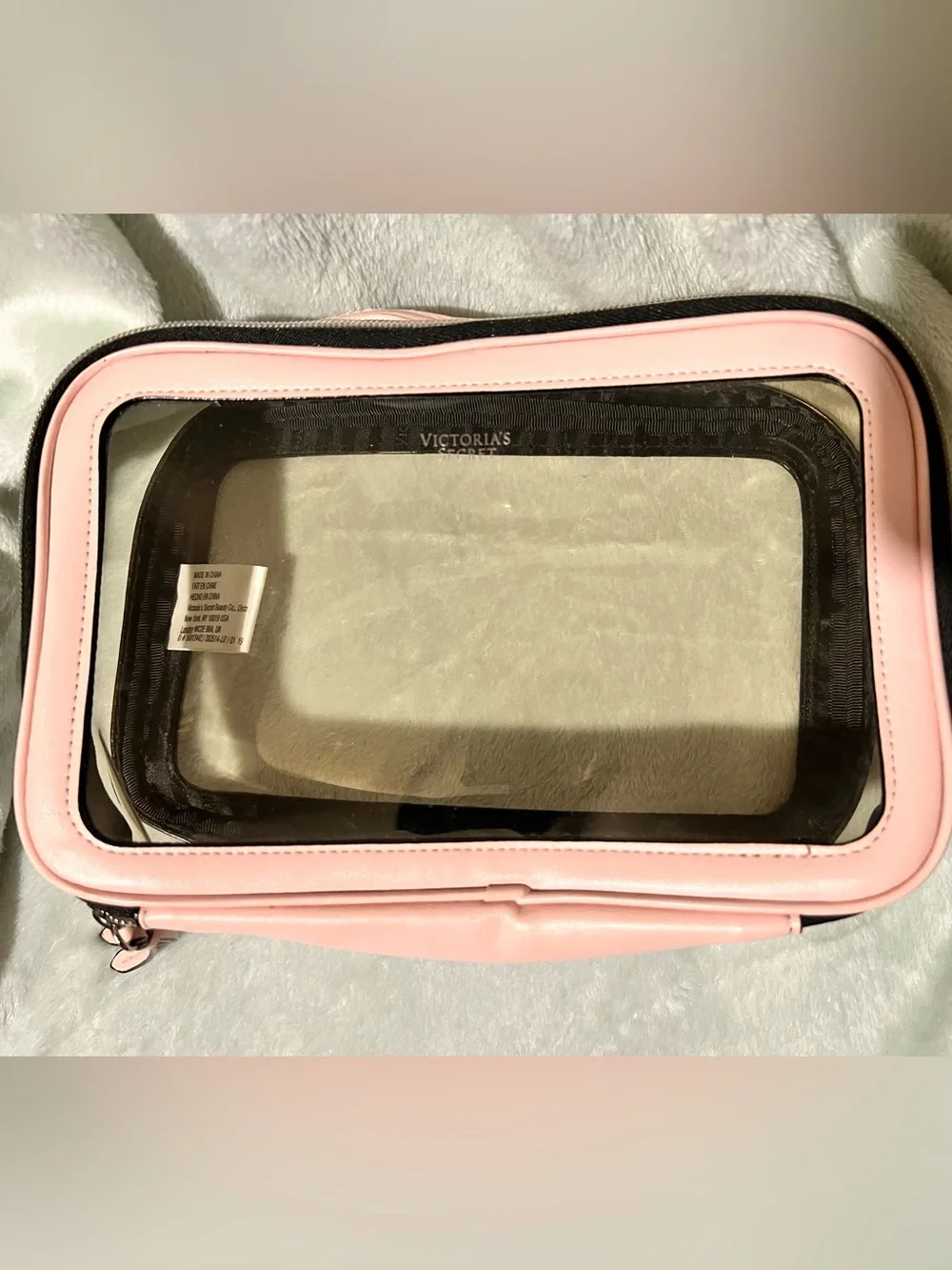 3 bags included.1 Victoria's Secret Pink Clear Top Cosmetic Pouch